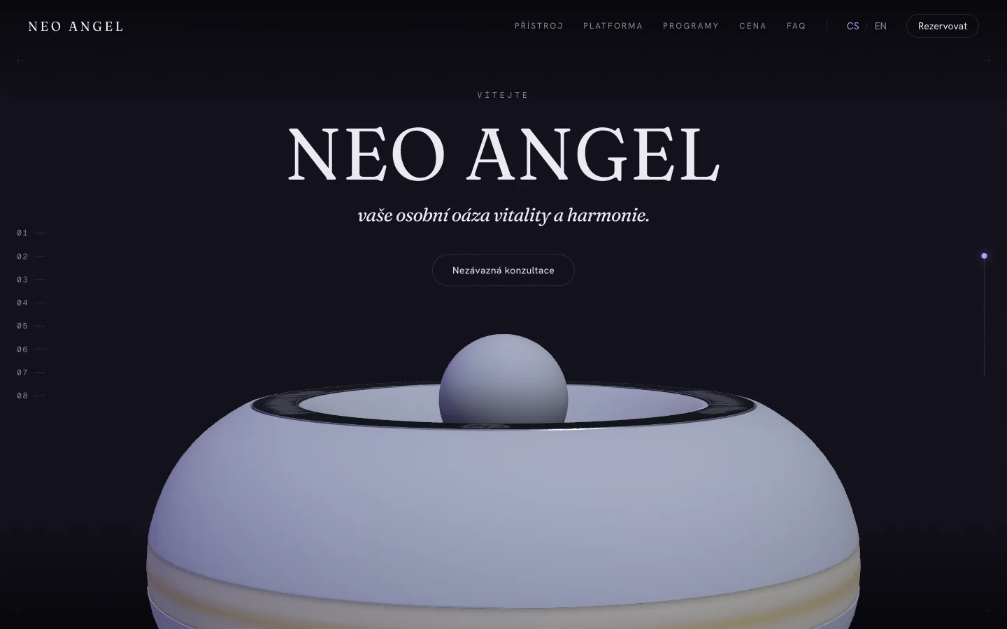 Snímek webu Neo Angel